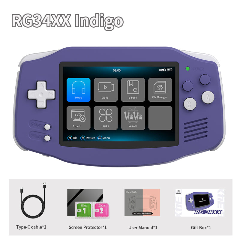 ANBERNIC RG34XX Retro Handheld Console | Portable 64Bit Gaming