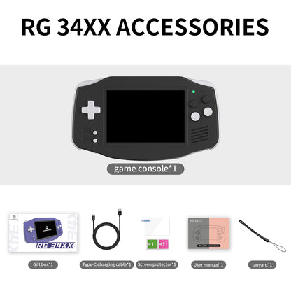 ANBERNIC RG34XX Retro Handheld Console | Portable 64Bit Gaming