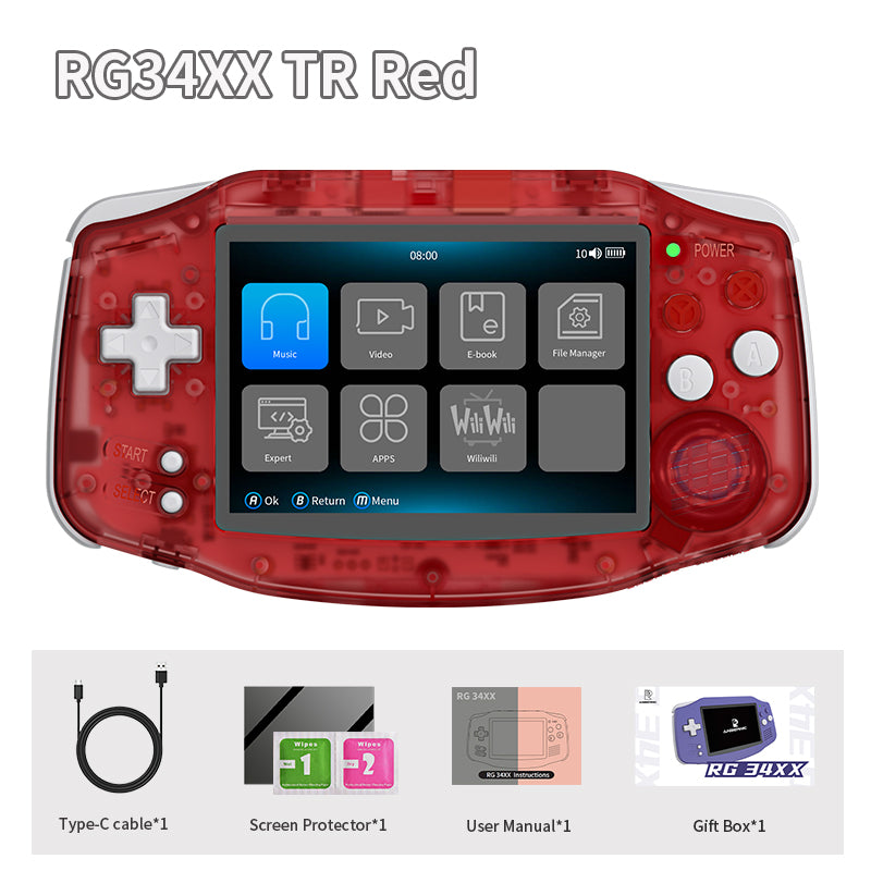 ANBERNIC RG34XX Retro Handheld Console | Portable 64Bit Gaming