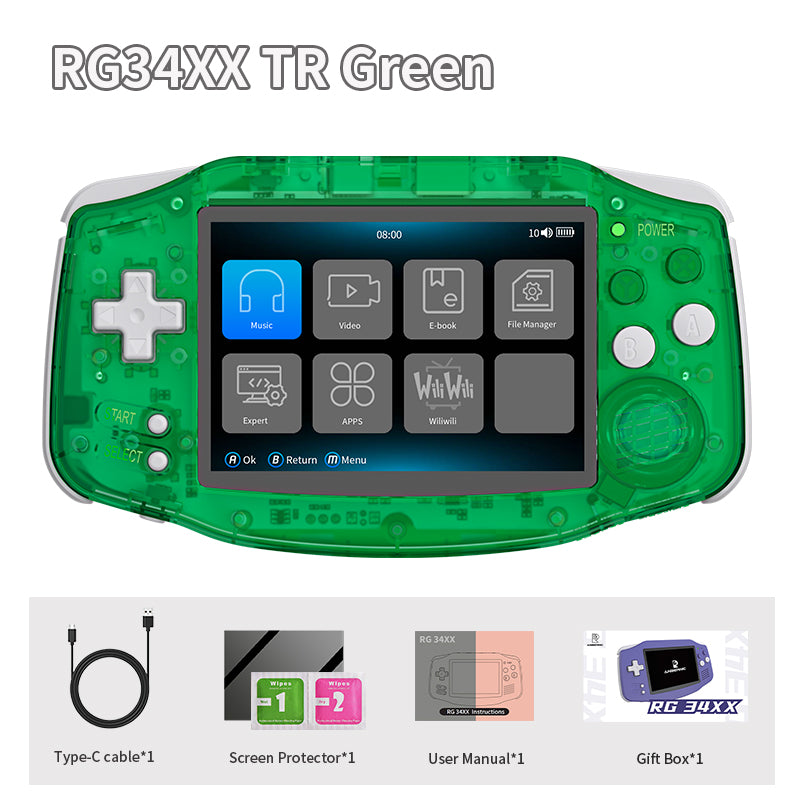 ANBERNIC RG34XX Retro Handheld Console | Portable 64Bit Gaming